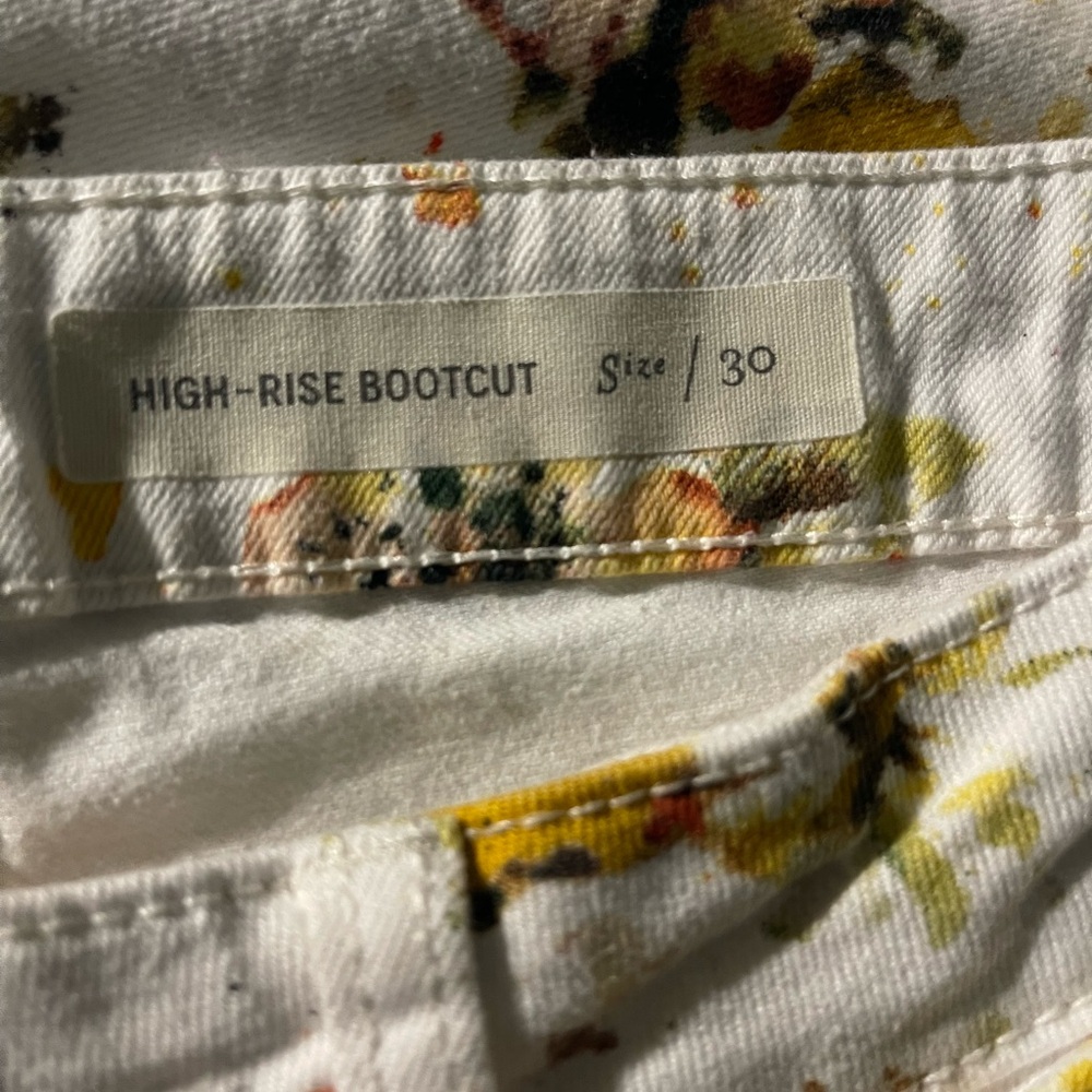 PILCRO by Anthropologie Floral Yellow and White Jeans - Picture 3 of 9